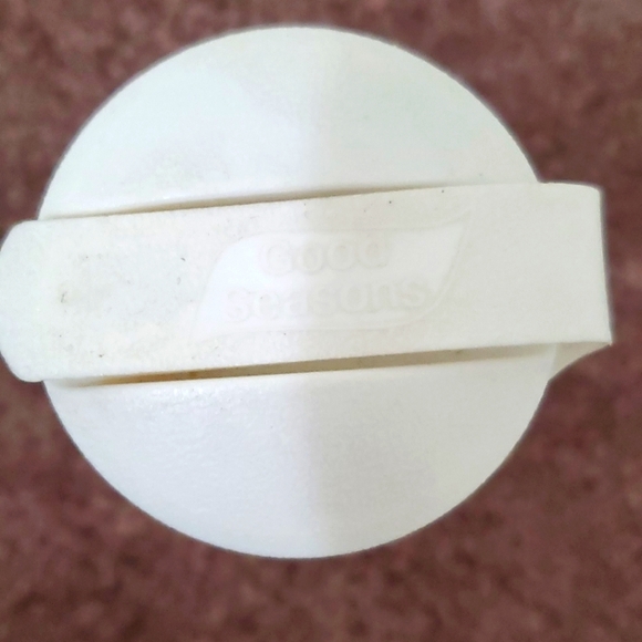 Vintage Good Seasons Cruet Salad Dressing Container Bottle 7.5" Tall White Lid - Picture 3 of 4